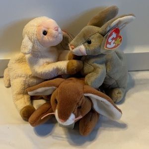 Ty Easter 🐣 Collection of beanie babies 🐑 & bunny rabbits 🐰 set
